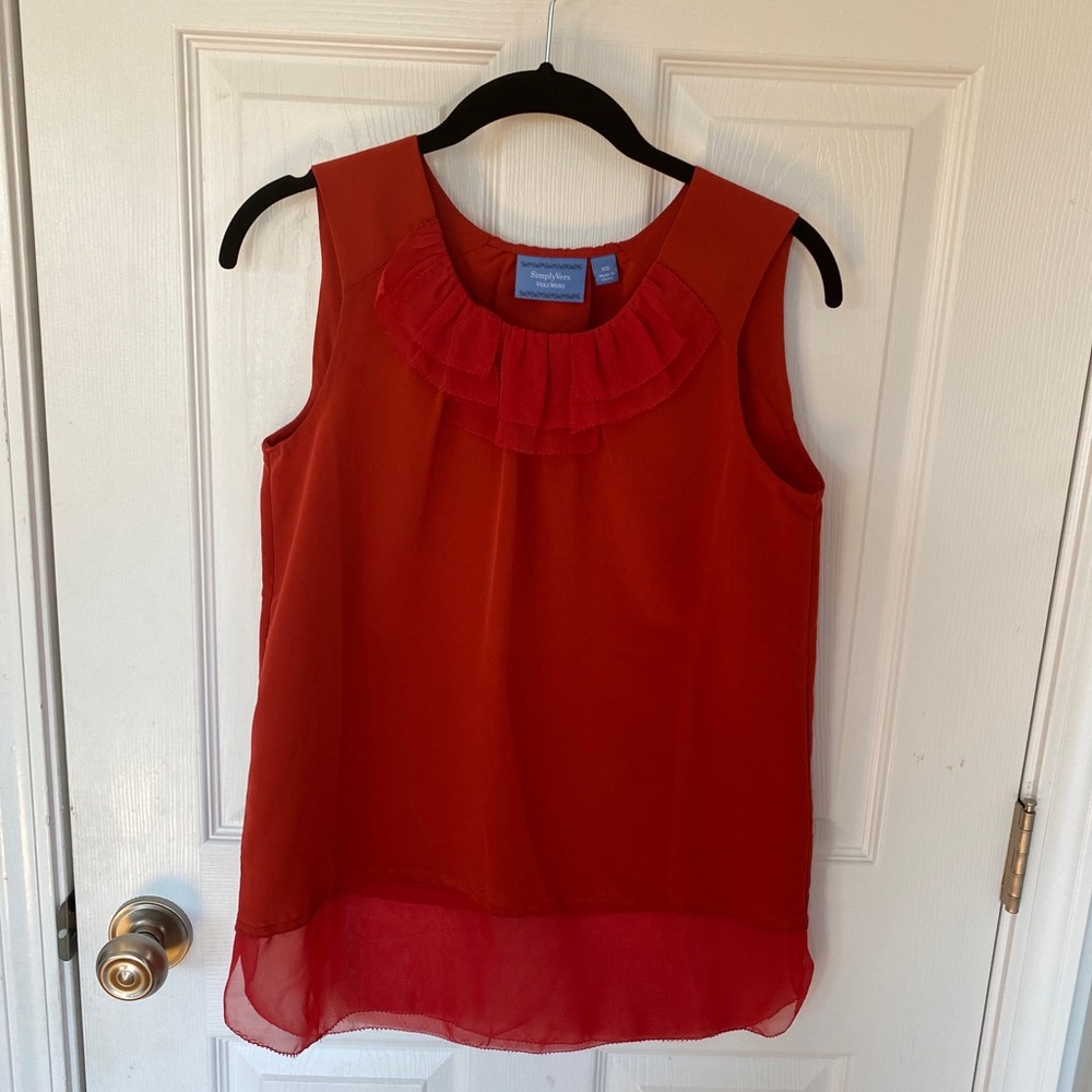 Red Sleeveless TOP Size XS